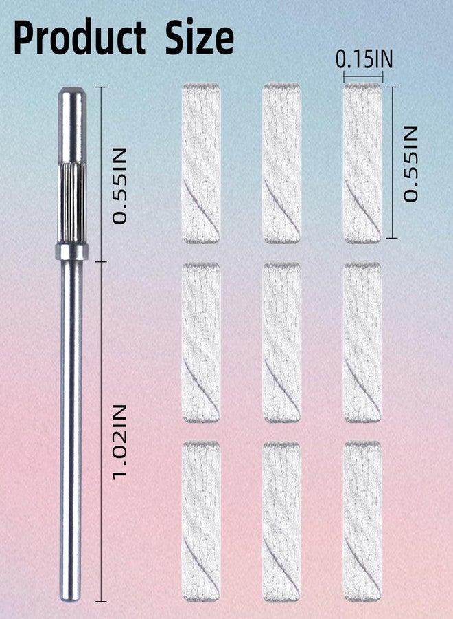 TKYZMS 100 Pcs (180 Grit White) Small Sanding Bands Nail Drill Bit,Nail Drill Bits,Extreme Fine Grit Mini Sanding Band,Nail Bits,Upgrade 3.1mm Mandrel Bits,Professional Nail Drill Bit for Acrylic Nails - Image 4